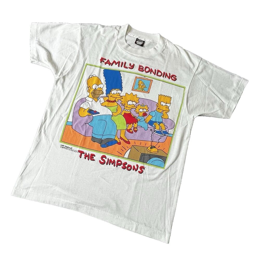 The Simpsons Vintage 1989 Family Bonding Matt Groening Single Stitch Large